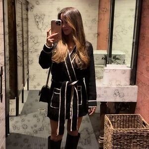 Alice + Olivia Doria Belted Sweater Robe